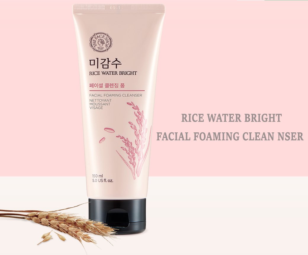 Sua Rua Mat The Face Shop Rice Water Bright Facial Foaming Cleanser