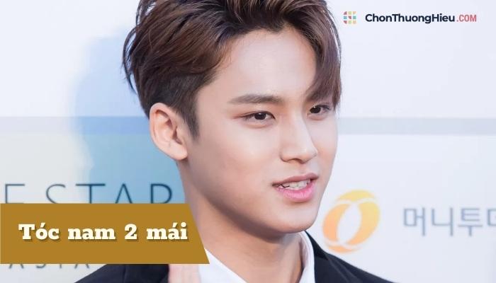 Kiểu tóc nam 2 mái cho mặt tròn