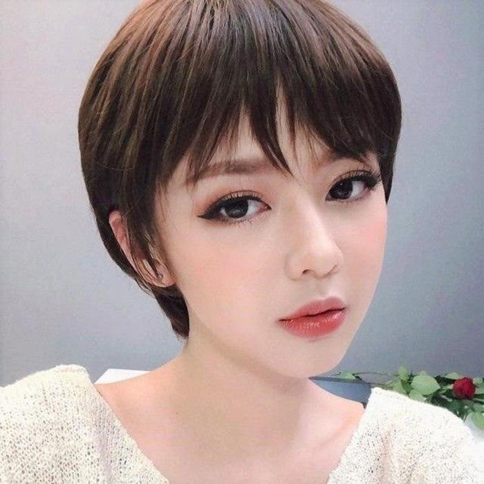 Kiểu tóc tomboy cho mặt trái xoan