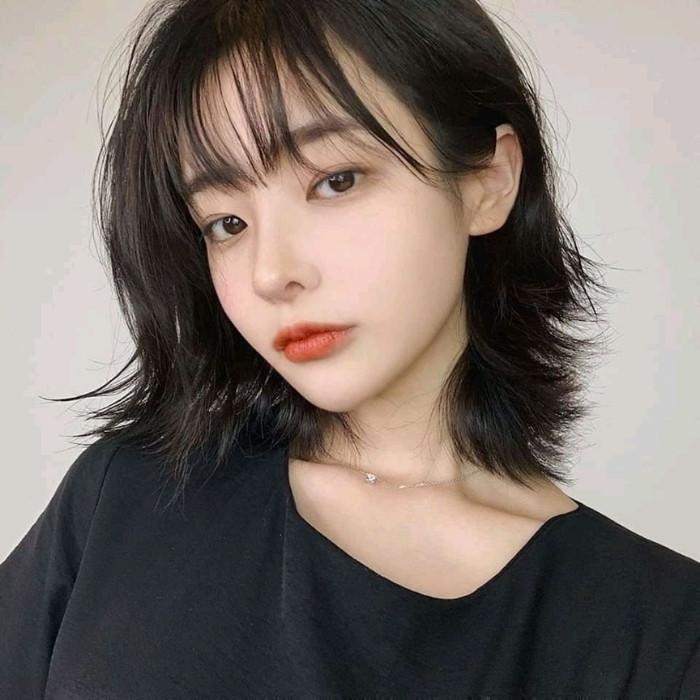tóc mullet nữ mặt tròn kết hợp layer