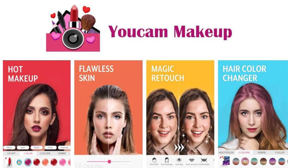 App chỉnh tóc YouCam Makeup